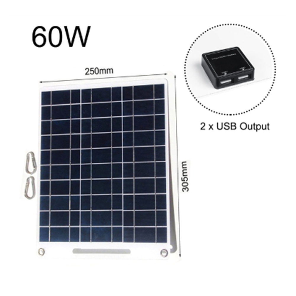 Solar Emergency Charger - جديد 60 واط لوحة طاقة شمسية
