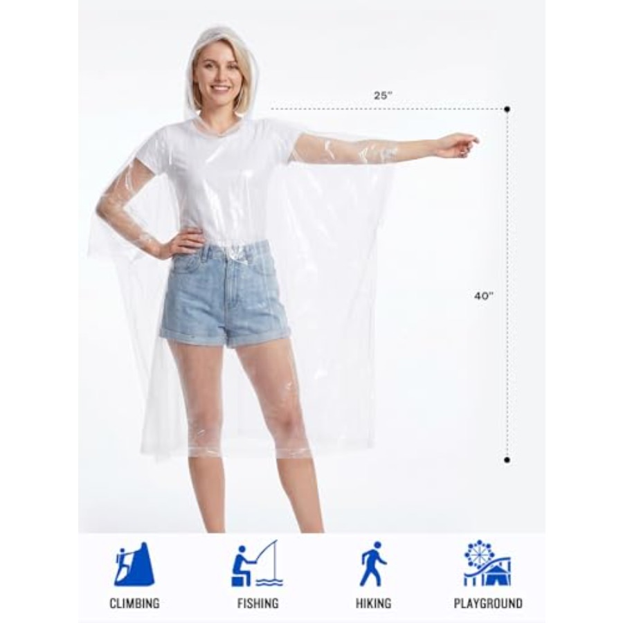 معاطف مطر للاستخدام مرة واحدة  - مراجعة Emergency Poncho Rain وسعره