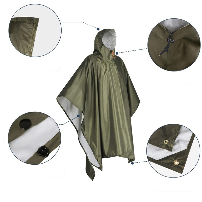 معطف مطر عالي التحمل لحقيبة ال - مراجعة Emergency Poncho Rain وسعره
