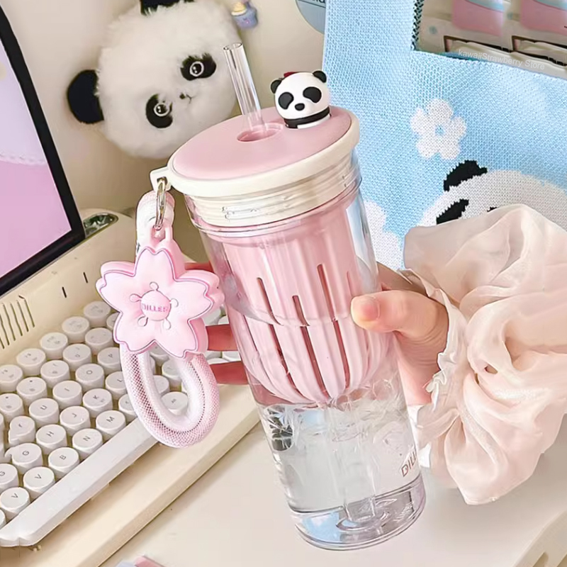 650 مللي زجاجة ماء Kawaii مع ف - مراجعة Water Purification Straw وسعره