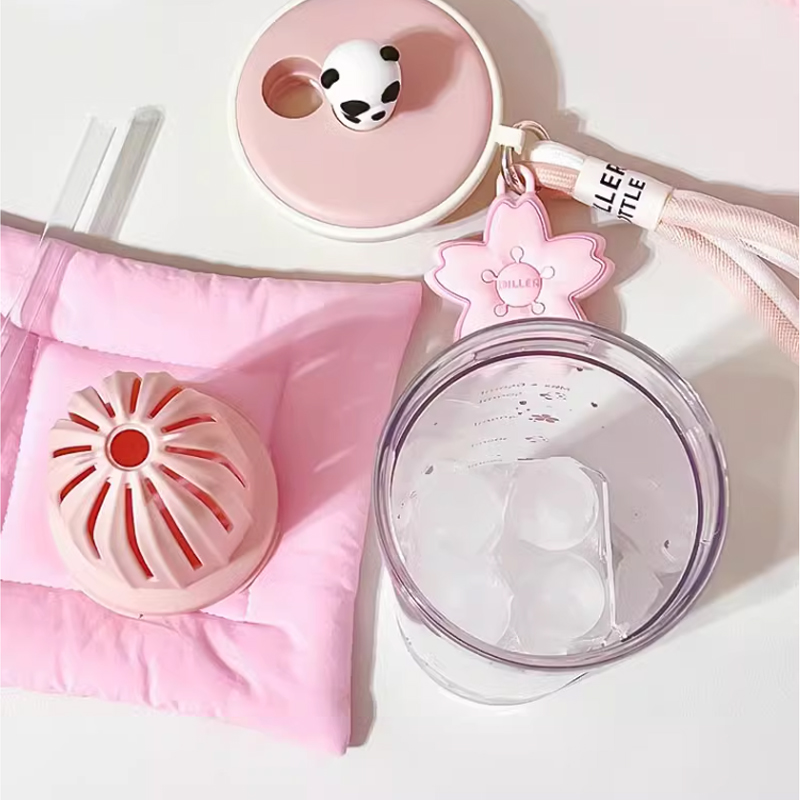 650 مللي زجاجة ماء Kawaii مع ف - مراجعة Water Purification Straw وسعره