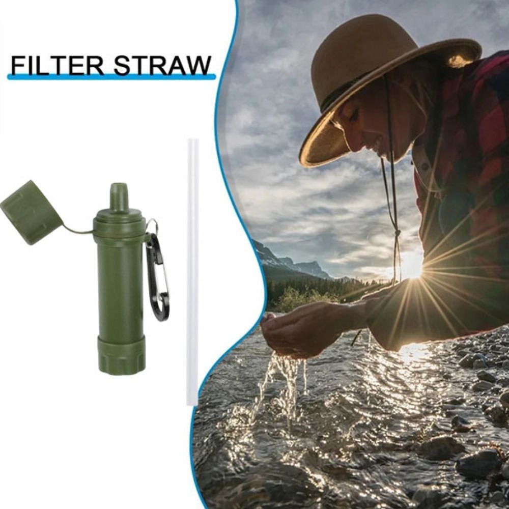 فلتر مياه صغير محمول على شكل ش - مراجعة Water Purification Straw وسعره